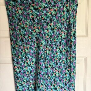 Silk Floral Maxi Skirt